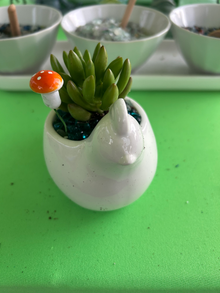 White Bird Animal Pot
