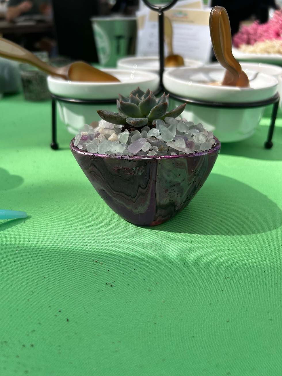 Purple Marble Paint Poured Bowl