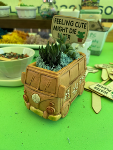 Vintage Bus Succulent Pot